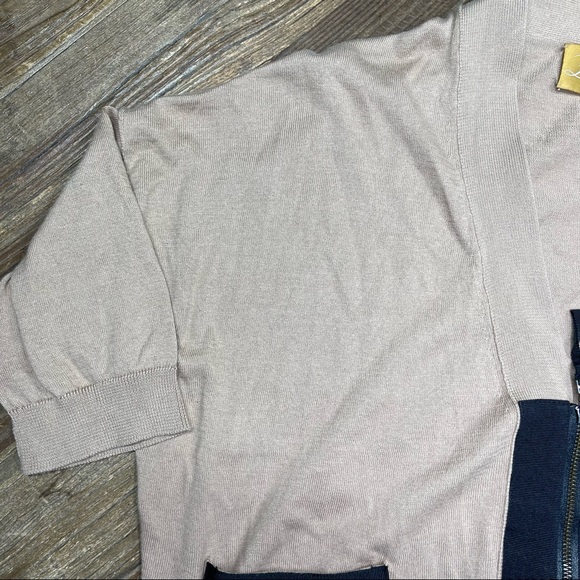 ⭐️ ZHOR & NEMA PARIS ZIP FRONT CARDIGAN SWEATER TAN SIZE S - Picture 6 of 10